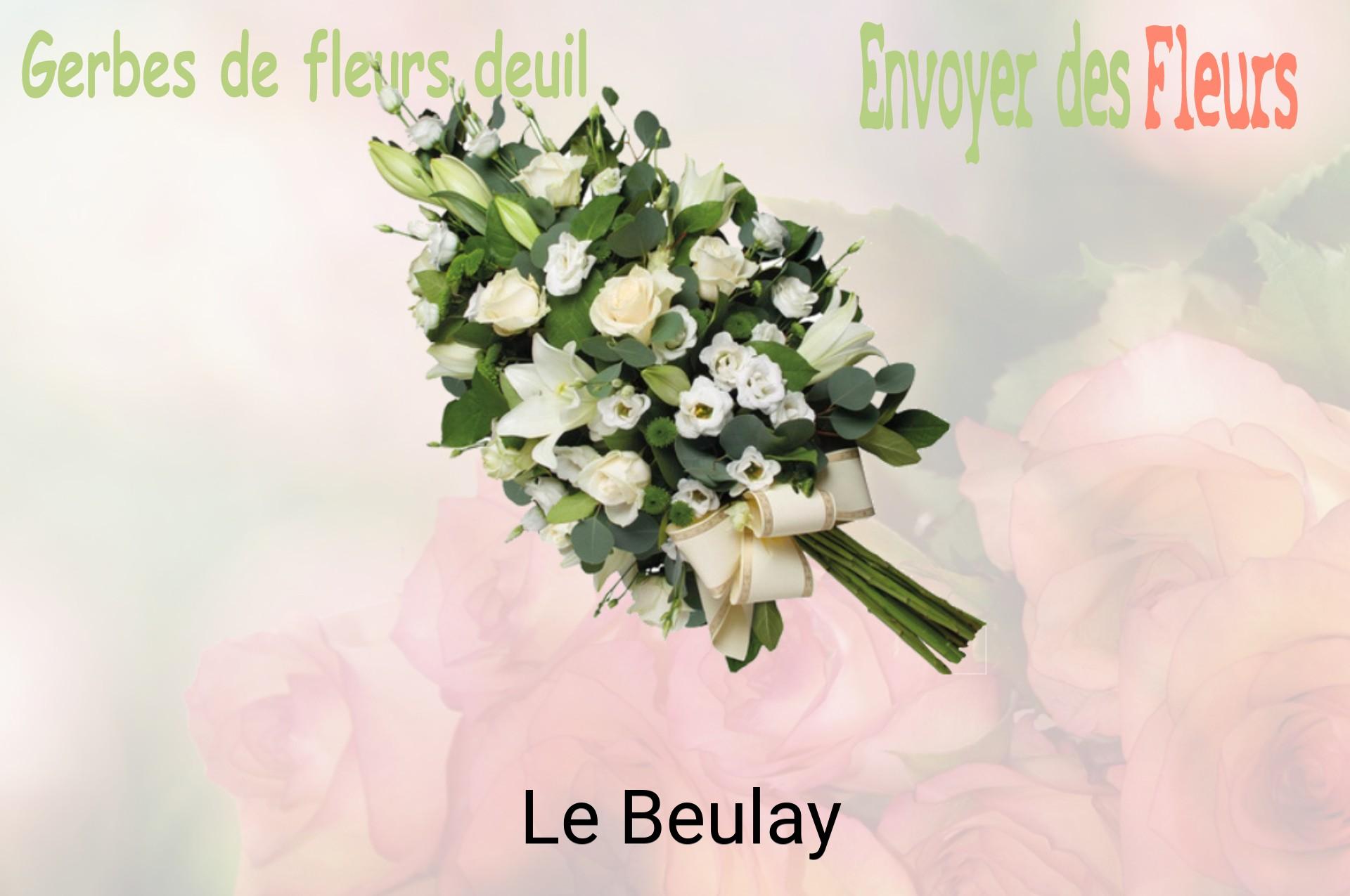 Gerbe de fleurs de deuil livrée à Le Beulay